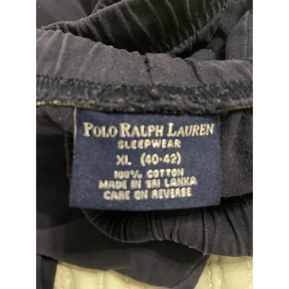 Vintage Polo Ralph Lauren Pajama Pants Mens XL 40-42 Silver Tag Blue Y2K